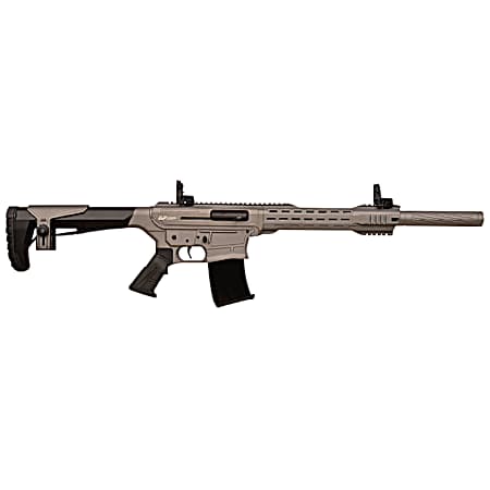 Gforce Arms GF251220TG GF25  12 Gauge Semi-Auto 3 5+1 20 Tungsten Cerakote Threaded Barrel, Tungsten Cerakote Receiver, Black Synthetic Stock