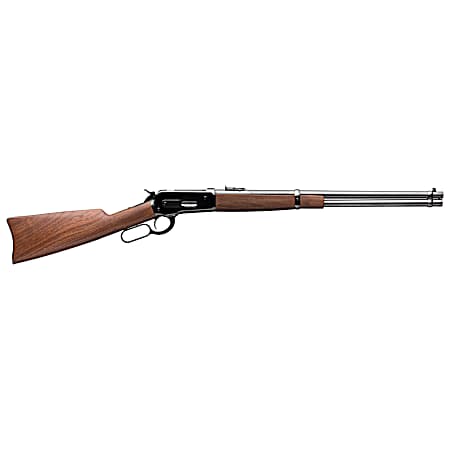 Winchester Repeating Arms 534281171 Model 1886 Saddle Ring Carbine Full Size 45-90 Win 7+1 22 Polished Blued Round Barrel, Drilled & Tapped Steel Receiver, Grade I Oil Walnut Straight Grip Stock