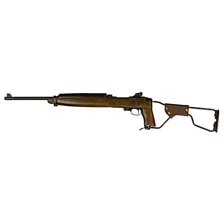 Inland MFG ILM150 M1A1 Paratrooper Carbine 30 Carbine 15+1 18 Barrel, Black Metal Finish, Type 2 Barrel Band, Black Side, Folding Wire Stock w/Low Wood Walnut Forearm & Pistol Grip