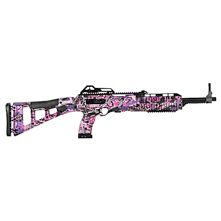 Hi-Point 4095TSPI 4095TS Carbine 40 S&W Caliber with 17.50 Barrel, 10+1 Capacity, Country Girl Metal Finish, Country Girl Camo Fixed All Weather Skeletonized Stock & Polymer Grip Right Hand