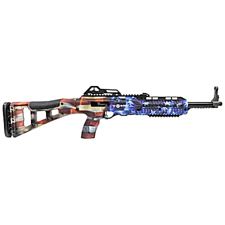 Hi-Point 995TSFLG 995TS Carbine 9mm Luger 16.50 10+1, American Flag, Skeletonized Stock, Adjustable Sights