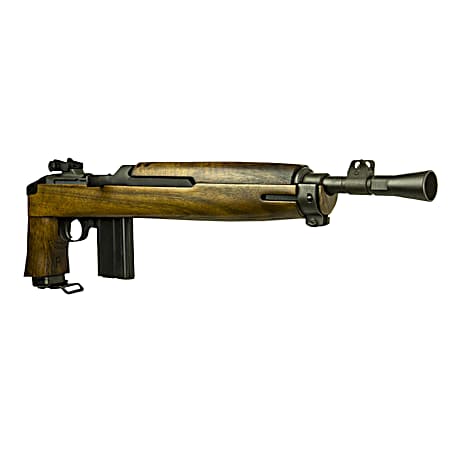Inland MFG ILM200 Advisor M1 30 Carbine 15+1 12 Threaded Barrel w/Conical Flash Hider,  Black Parkerized Metal Finish, Type 2 Barrel Band, Round Bolt, Low Wood Walnut Stock