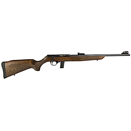 Rossi RB22L1811WD RB22  Full Size 22 LR 10+1 18 Matte Black Steel Barrel, Dovetail Base Steel Receiver, Hardwood Monte Carlo Stock