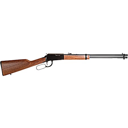 Rossi RL22W201WD Rio Bravo  Lever Action 22 WMR 12+1 20 Round Barrel, Polished Black Metal Finish, German Beechwood Stock