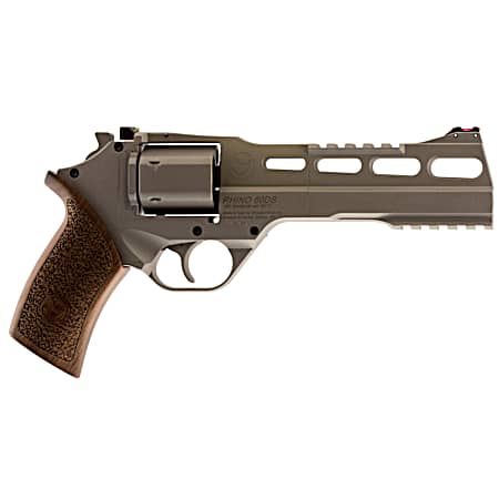 Chiappa Firearms CF340249 Rhino 60SAR *CA Compliant 357 Mag 6 Shot 6 Nickel-Plated Steel Barrel & Cylinder, Nickel-Plated Aluminum Frame & Barrel Shroud, Picatinny Rails, Walnut Grip