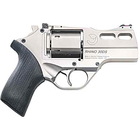 Chiappa Firearms CF340341 Rhino 30DS *CA Compliant Small 10mm Auto 6 Shot 3 Black Anodized Picatinny Rail/Vent Rib Barrel, Black Cylinder Black Anodized Aluminum Frame w/Picatinny Rail, Walnut Grip