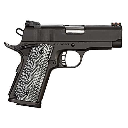 Rock Island 51585 Rock Ultra CS-L 45 ACP Caliber with 3.60 Barrel, 7+1 Capacity, Black Anodized Finish Aluminum Beavertail Frame, Serrated Black Parkerized Steel Slide & Black/Gray G10 Grip