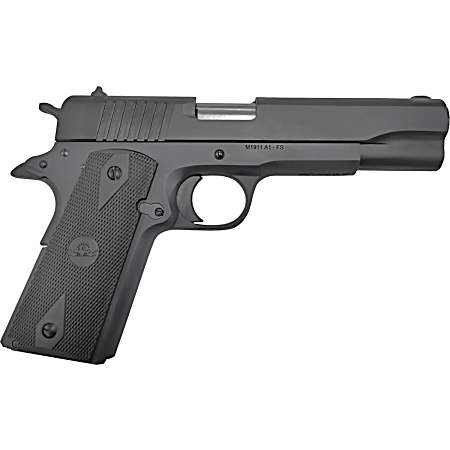 Rock Island 56867 GI  Sports South Exclusive Full Size Frame 10mm Auto 8+1 5 Black Bull Barrel, Black Parkerized Serrated Steel Slide, Black Parkerized Steel Frame w/Beavertail, Black Rubber Grip