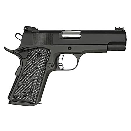 Rock Island 51857 Rock Ultra CCO 45 ACP 7+1 4.20 Button-Rifled Barrel, Black Parkerized Serrated Steel Slide, Black Anodized Aluminum Frame w/Beavertail, G10 Tactical Grip, Right Hand