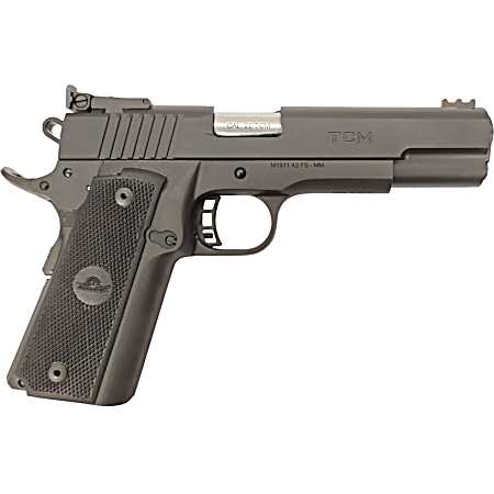Rock Island 56922 TCM Standard FS 22 TCM Caliber with 5 Barrel, 17+1 Capacity, Overall Black Parkerized Finish Steel, Beavertail Frame, Serrated Slide & Black Polymer Grip
