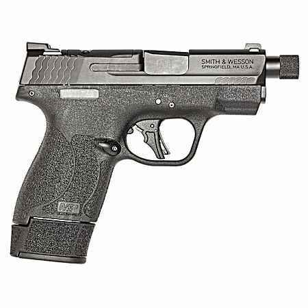 Smith & Wesson 14095 M&P9 Shield Plus Micro-Compact Frame 9mm 10+1 15+1 13+1 3.70 Black Armornite Stainless Steel Slide Black Polymer Frame Textured Grip
