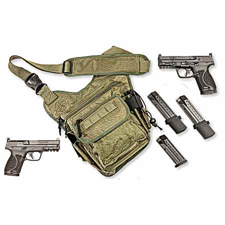 Smith & Wesson 13928 M&P M2.0 Compact Bug Out Bundle 9mm Luger 15+1(2)/23+1(2) 4, Black, Polymer Frame With Picatinny Rail, Optic Cut Slide, Includes Bug Out Bag (No Manual Safety)