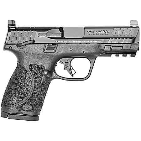 Smith & Wesson 14099 M&P M2.0 *MA Compliant Compact 9mm Luger 10+1 4 Black Armornite Stainless Steel Barrel, Black Cerakote Optic Cut/Serrated Stainless Steel Slide & Polymer Frame w/Picatinny Rail