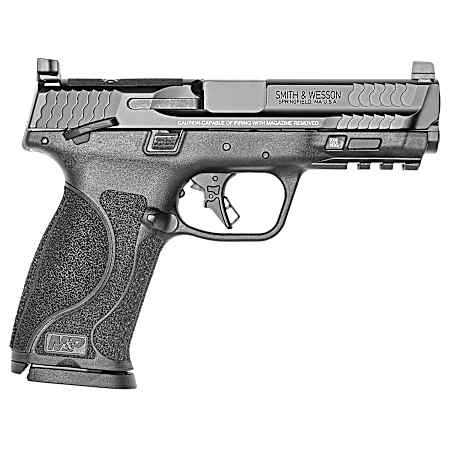 Smith & Wesson 13734 M&P M2.0 Bundle Full Size 9mm Luger 17+1 4.25 Black Barrel, Black Armornite Optic Ready/Serrated Slide, Matte Black Polymer Frame w/Picatinny Rail, 5 Magazines