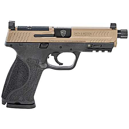 Smith & Wesson 13450 M&P M2.0 OR Spec Series Kit 9mm Luger 4.60 17+1 Black Polymer Frame Flat Dark Earth Stainless Steel Slide Black Interchangeable Backstrap Grip