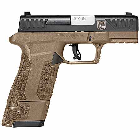 Diamondback DB0300P061 AM2  Sub-Compact Frame 9mm Luger 17+1, 3.50 Stainless Steel Barrel, Black Nitride Serrated Stainless Steel Slide, Flat Dark Earth Polymer Frame w/Picatinny Rail & Polymer Grip