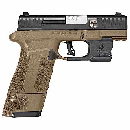 Diamondback DB0301P061 DBAM29 Sub-Compact 9mm Luger 3.50 17+1 Flat Dark Earth Black Nitride Stainless Steel Slide Black Polymer Grip with Viridian Laser & Holster