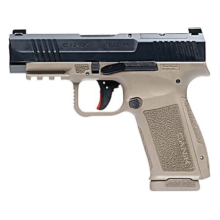 Canik HG7885CABD-N Mete MC9LS *CA Compliant 9mm Luger 10+1 3.63 Black Steel Barrel, Black Nitride Steel Serrated Slide, Flat Dark Earth Polymer Frame w/Picatinny Rail, Interchangeable Backstrap Grip