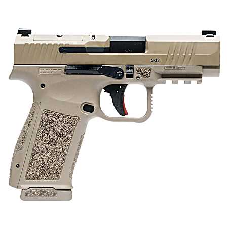 Canik HG7883DN Mete MC9LS Sub-Compact Frame 9mm Luger 17+1 3.64 Black Steel Barrel Flat Dark Earth Serrated Steel Slide, Flat Dark Earth Polymer Frame w/Picatinny Rail, Interchangeable Backstrap Grip
