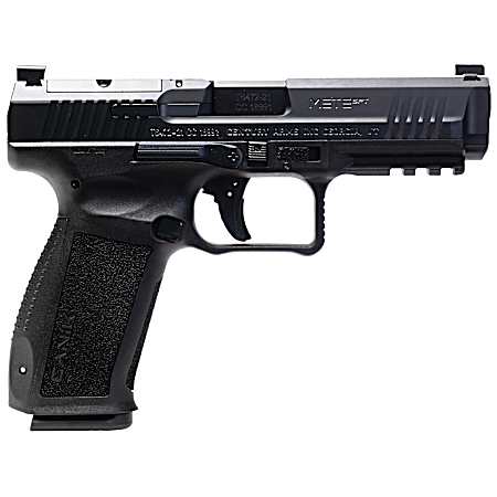 Canik HG6826N Mete SFT  9mm Luger 10+1 4.46 Black Nitride Steel Barrel, Black Cerakote Optic Ready/Serrated Steel Slide, Black Polymer Frame w/Picatinny Rail, Interchangeable Backstrap Grip