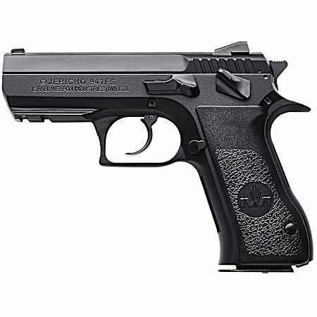 IWI US J941F9ORP Jericho 941 Full Size Frame 9mm Luger 16+1 4.40 Black Chrome Lined Steel Barrel, Black Serrated Steel Slide & Frame w/Beavertail & Picatinny Rail, Black Textured Grips