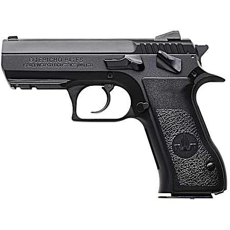 IWI US J941F910ORP Jericho 941 Full Size Frame 9mm Luger 10+1 4.40 Black Chrome Lined Steel Barrel, Black Serrated Steel Slide & Frame w/Beavertail & Picatinny Rail, Black Textured Grips