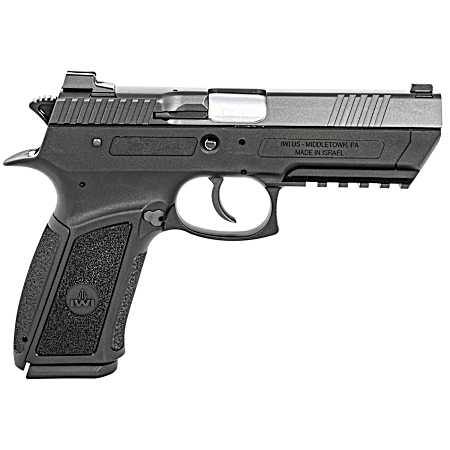IWI US J941PL9-II Jericho 941 Enhanced 9mm Luger Caliber with 4.40 Barrel, 16+1 Capacity, Overall Black Finish, Picatinny Rail Frame, Serrated Steel Slide & Polymer Grip