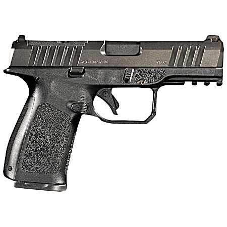 Rost Martin RM1CBLKOSP RM1C  9mm Luger 17+1 4 Black Match Grade Barrel, Black Tenifer Optic Ready/Serrated Steel Slide, Black Polymer Frame w/Picatinny Rail, Textured Grip, Ambidextrous