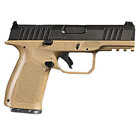 Rost Martin RM1CFDEOSP RM1C  9mm Luger 17+1 4 Black Match Grade Barrel, Black Tenifer Optic Ready/Serrated Steel Slide, Flat Dark Earth Polymer Frame w/Picatinny Rail, Textured Grip, Ambidextrous