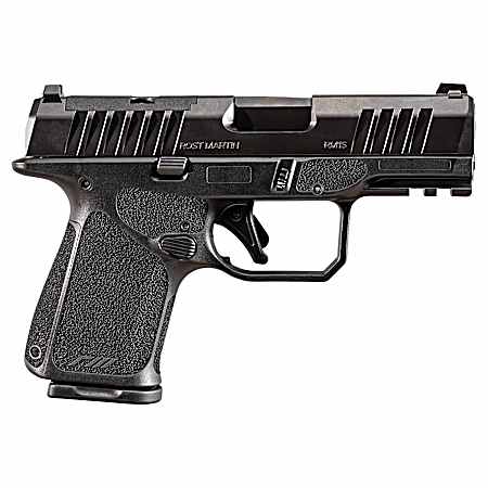 Rost Martin RM1SBLKOSP RM1C  Sub-Compact Frame 9mm Luger 15+1 3.60 Black Match Grade Barrel, Black Tenifer Optic Ready/Serrated Steel Slide, Black Polymer Frame w/Picatinny Rail, Textured Grip