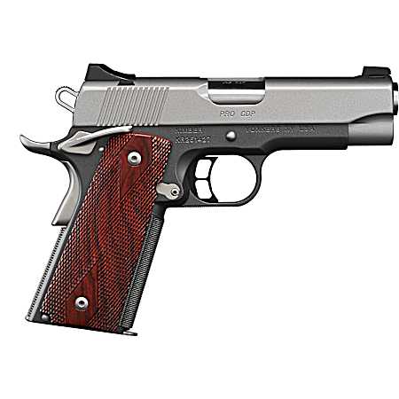 Kimber Mfg, Inc 3000243 CDP Pro 9mm Luger 9+1 4 Stainless Steel Barrel, Kimpro II Silver Serrated Stainless Steel Slide, Kimpro II Gray Aluminum Frame w/Beavertail Rosewood Grip