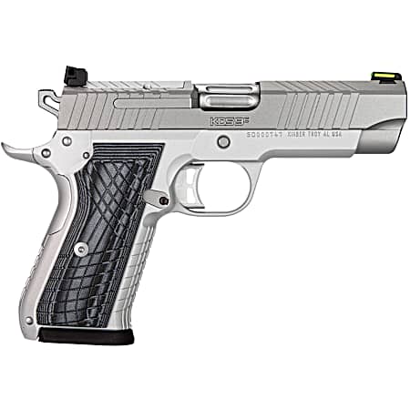 Kimber Mfg.,inc 3100013 KDS9C  9mm 10+1 4.09 KimPro Silver  Front and Rear Serrations Stainless Steel Slide Gray and Black G10 Crosshatch Grip