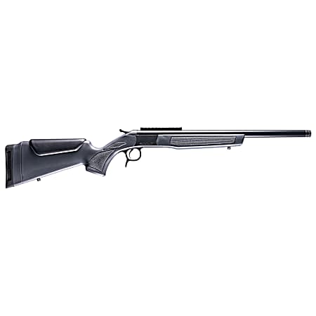 CVA CR4437 Scout  308 Win 1rd 20 Blued Threaded Barrel, Blued Picatinny Rail Receiver, Stealth Gray Fixed Synthetic Stock