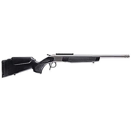 CVA CR4443S Scout Takedown 450 Bushmaster 1rd 22 Stainless Fluted Threaded Barrel, Stainless Steel Receiver w/Picatinny Rail, Adj Comb & LOP Black Synthetic Stock