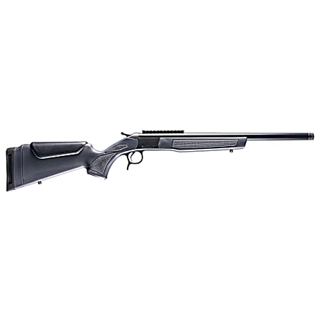 CVA CR4445 Scout  444 Marlin 1rd 22 Blued Threaded Barrel, Blued Picatinny Rail Receiver, Stealth Gray Fixed Synthetic Stock