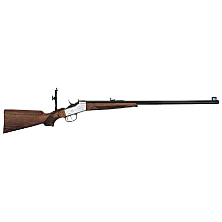 Davide Pedersoli 010S822457 Rolling Block Creedmoor #2 Full Size 45-70 Gov 1rd, 30 Blued Round Steel Barrel, Blued Steel Receiver, Walnut Fixed Stock, Double Set Trigger, Right Hand