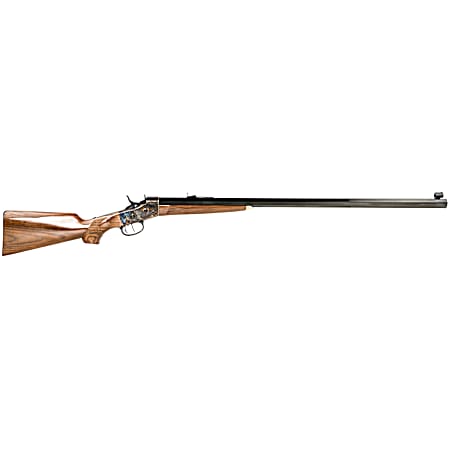 Taylors & Company 210164 Rolling Block John Bodine 45-70 Gov 1rd 34 Blued Octagon Barrel, Color Case Hardened Steel Receiver, Walnut/ Fixed Pistol Grip Stock, Right Hand