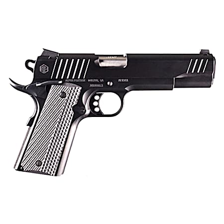 Alpha Foxtrot AA27X4ENA-XQBK08-WBS AF1911  Full Size Frame 9mm Luger 8+1 5 Black QPQ Stainless Steel Serrated Slide, Black QPQ Serrated Polymer Grip