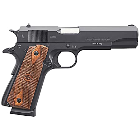 Charles Daly 440111 1911 Field Grade 45 ACP 8+1 5 Stainless Steel Barrel, Black Serrated Steel Slide, Black Steel Frame w/Beavertail, Walnut Diamond Checkered Grip