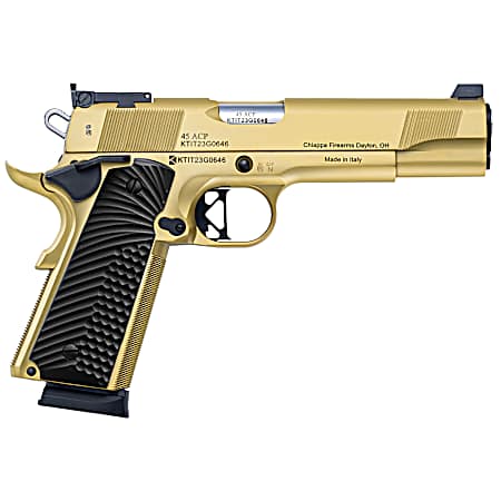 Charles Daly 440182 1911 Empire Grade Full Size Frame 45 ACP 8+1 5 Stainless Steel Barrel, Nebula PVD Serrated Steel Slide, Steel w/Beavertail Frame, Black G10 Grip