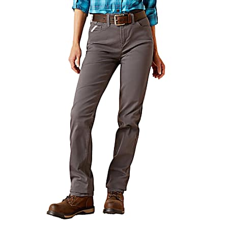 Women's Grey Perfect Rise Made Tough Straight Pants