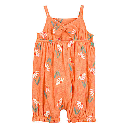Infant Orange Floral Romper