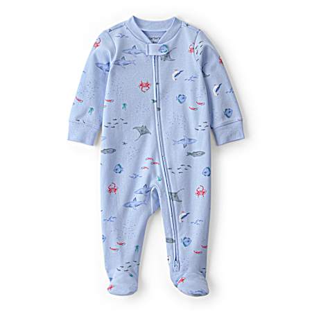 Infant Blue Sea Animals Sleep-N-Play