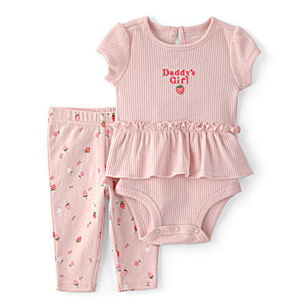 Infant Pink Daddy's Girl Set - 2 Pc