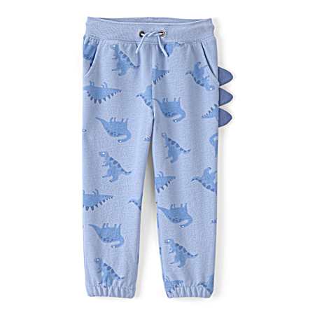 Toddler's Blue Dino Print Pants