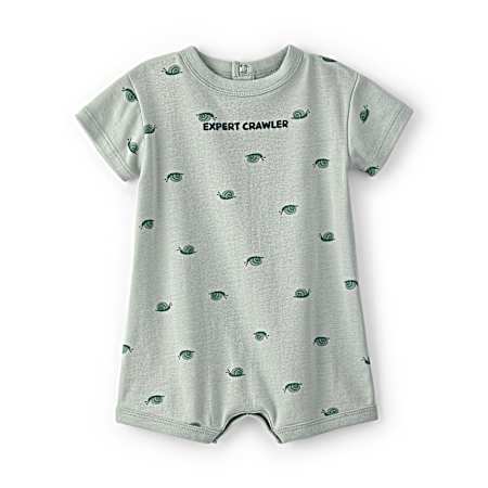 Infant Green Expert Crawler Romper