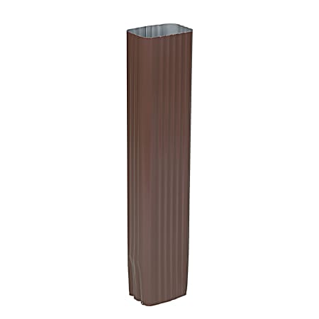 2 in. x 3 in. x 10 ft. Brown Aluminum Downspout
