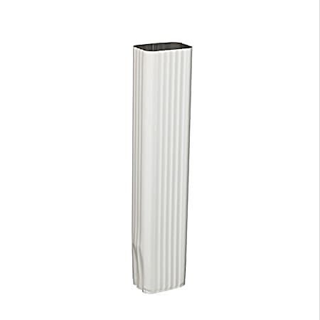 2 in. x 3 in. x 10 ft. White Aluminum Downspout
