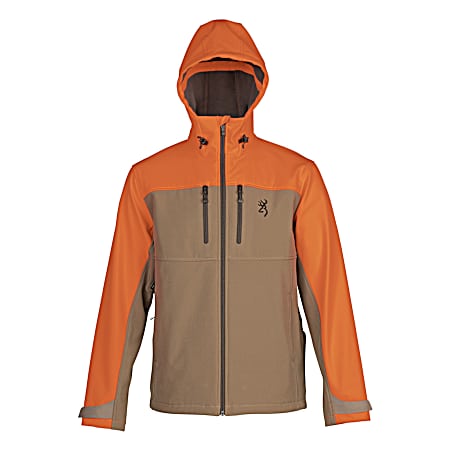Men's Blaze/Tan Flushing Meadows Softshell Jacket