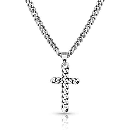 Braided Cross Necklace